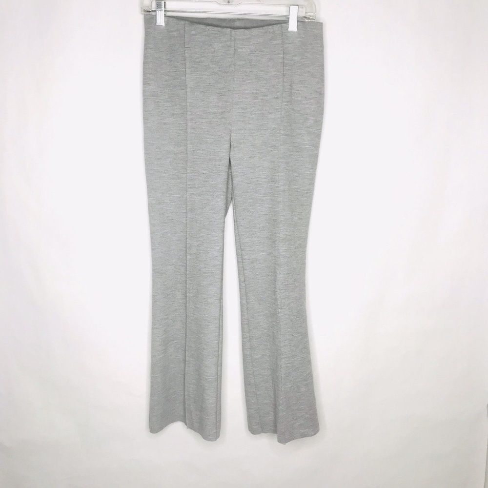 Zara Gray Stretch Pants Raw Hem